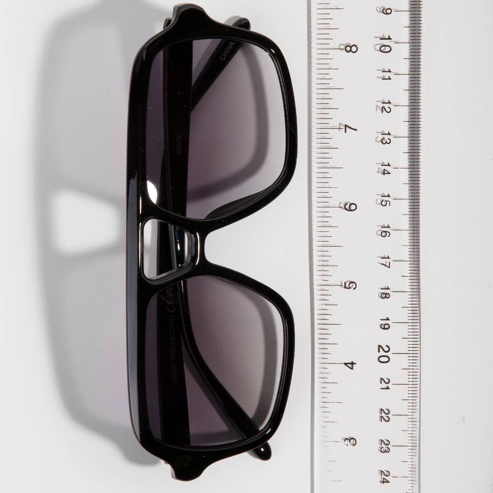 Large Acetate Frame Retro Aviator Sunglasses