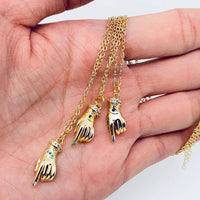 Gold Plated Hand Pendant Necklace