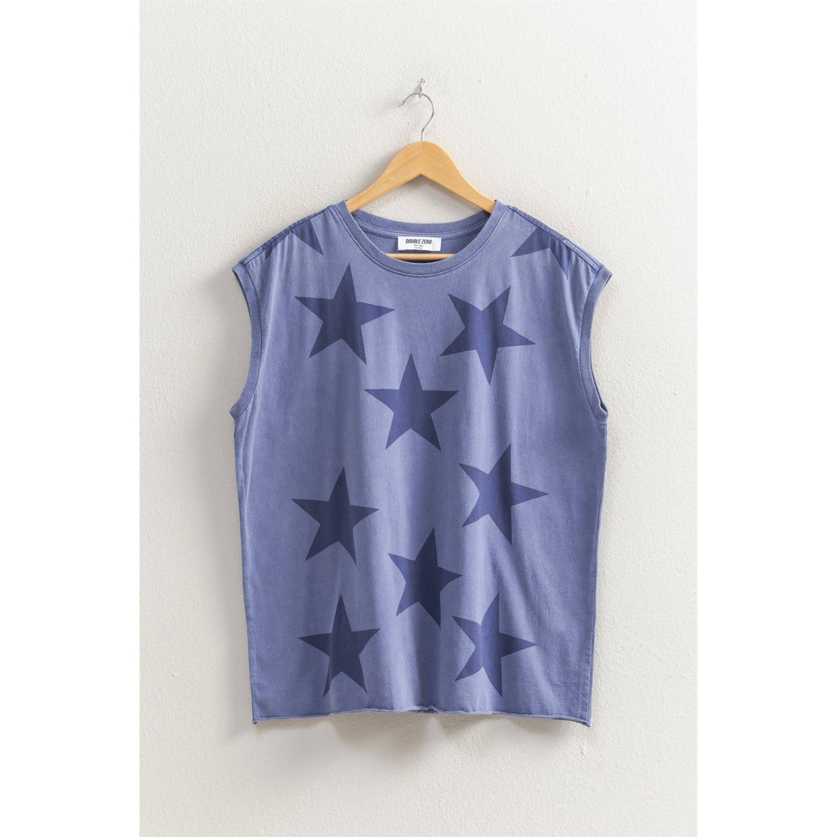Star Muscle Tee in Blue