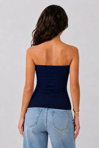Navy Full Length Tube Top