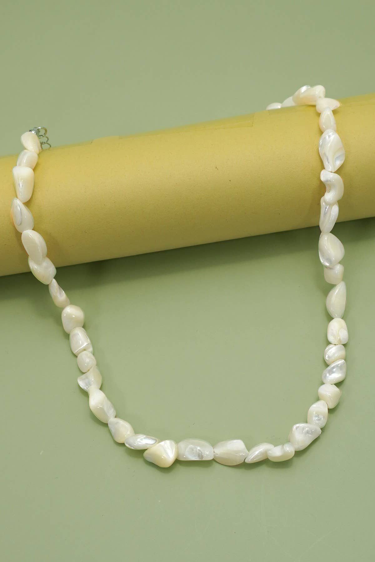 Iridescent Mother-of-Pearl Shell Nugget Necklaces
