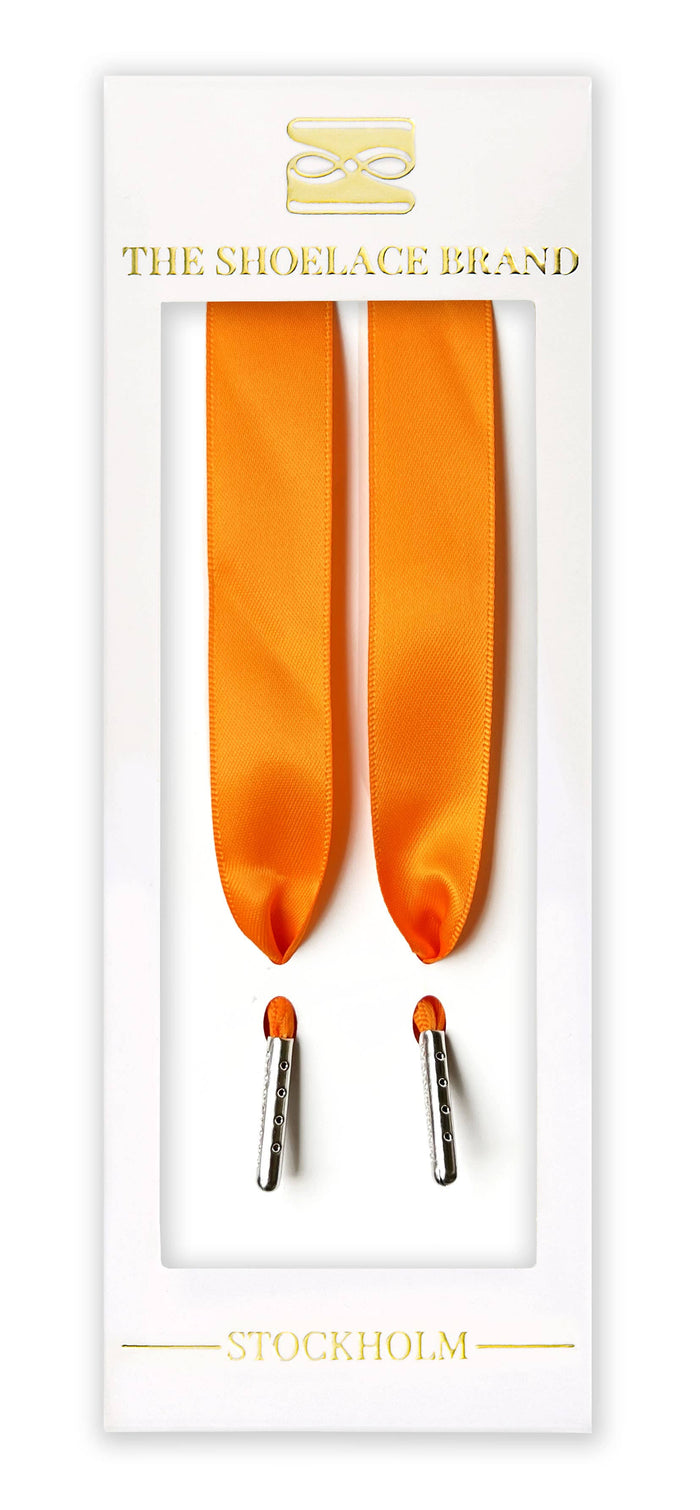 Orange Silk Shoelaces 39.4in