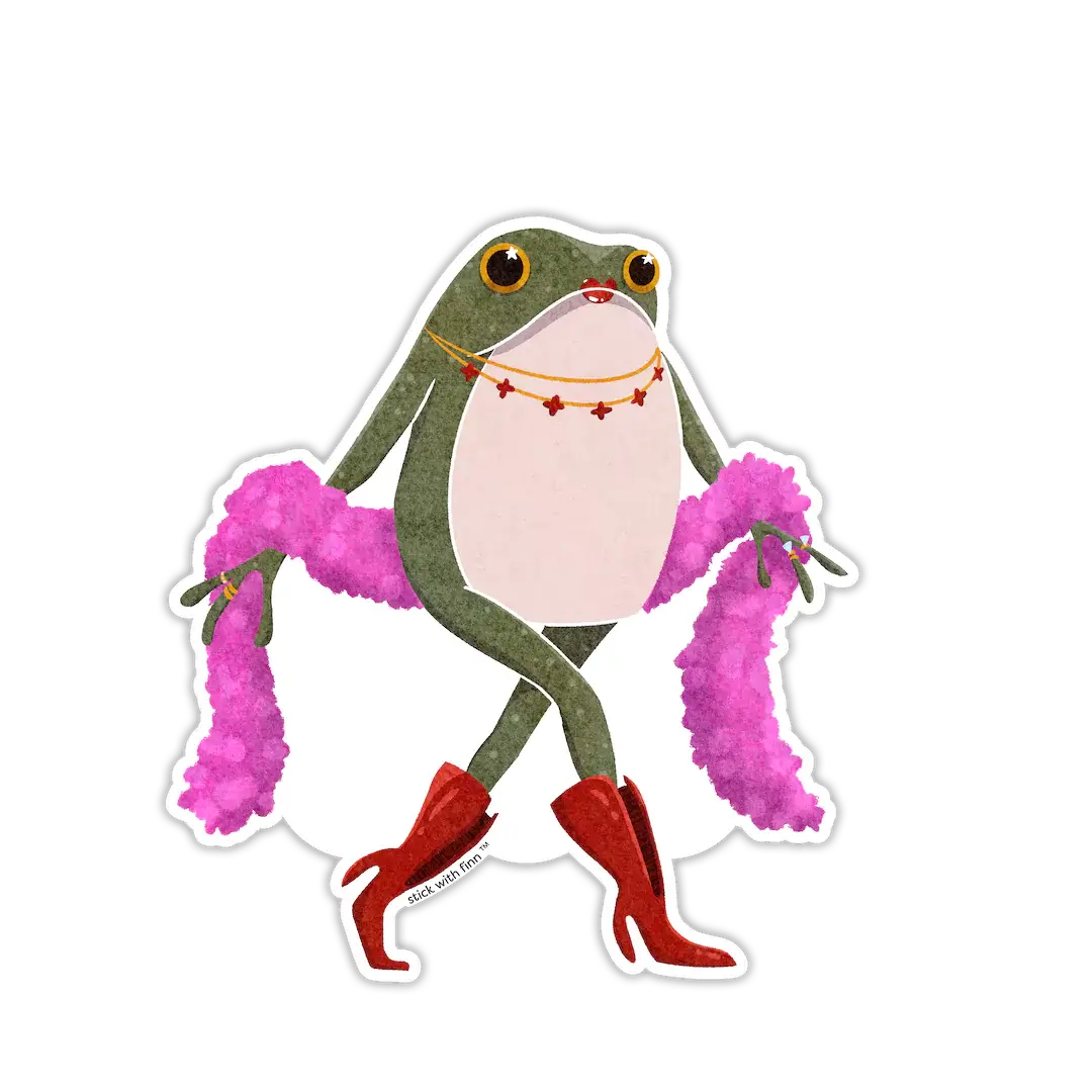 Demure Frog Sticker
