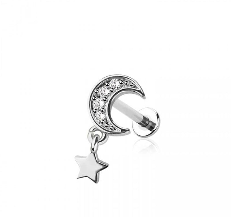 Crescent Moon Flat Back Stud 16GA - 580 threads