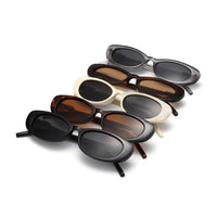 90s Slim Oval Nararow Women Fashion Sunglasses