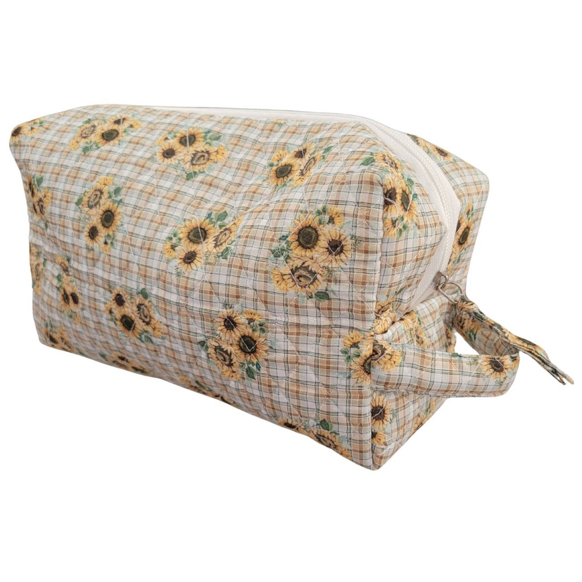 "Sunflower Bouquet" Designer Quilted Vanity and Travel Bag