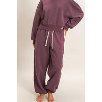 Plum Star Patch Jogger Pants