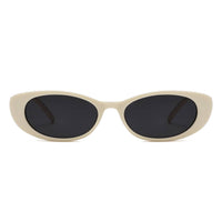 90s Slim Oval Nararow Women Fashion Sunglasses