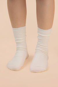 Ribbed mock socks: FOREST