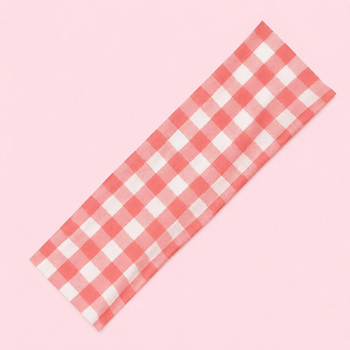 Red Gingham & Black Polka Dot Headband Set