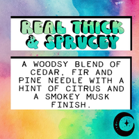 Real, Thick & Sprucey | 9  Inch Incense Stick | Charcoal
