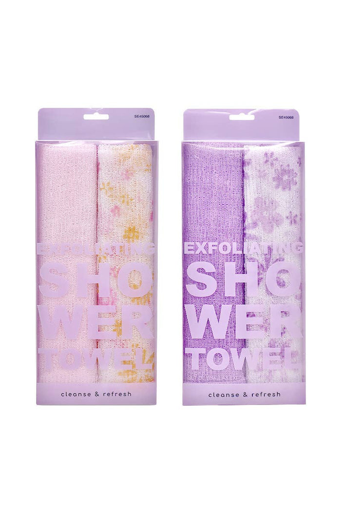 Exfoliating 2pcs Shower Towle Set
