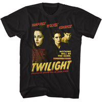 Twilight, Vampire! Wolves! Romance! Black Graphic Tee