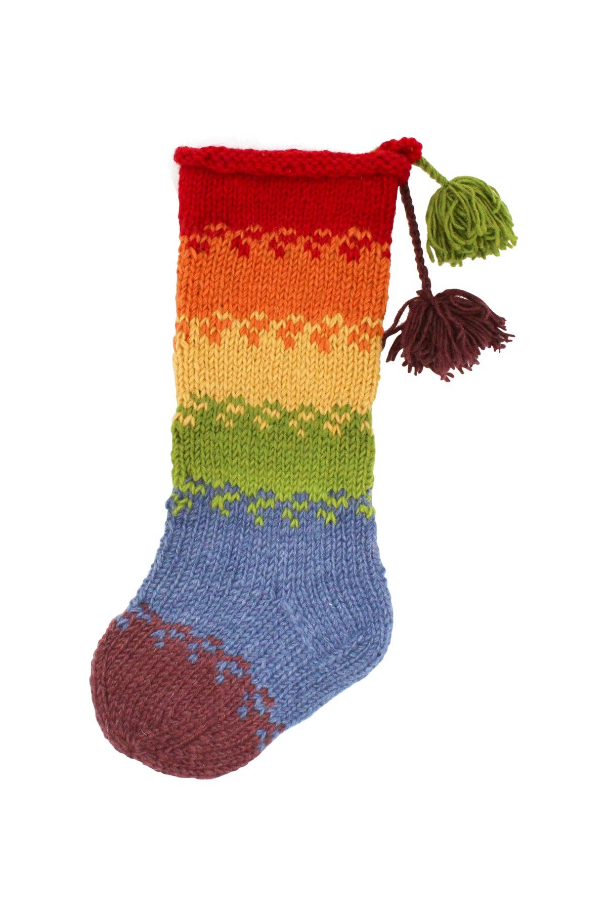 Classic Rainbow Knit Stocking - 580 Threads