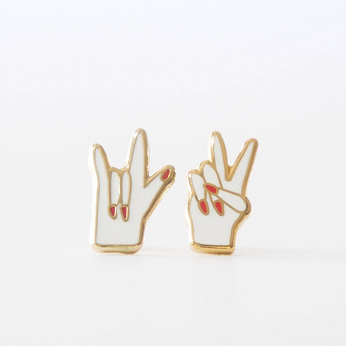 Peace And Love Earrings - 580 Threads