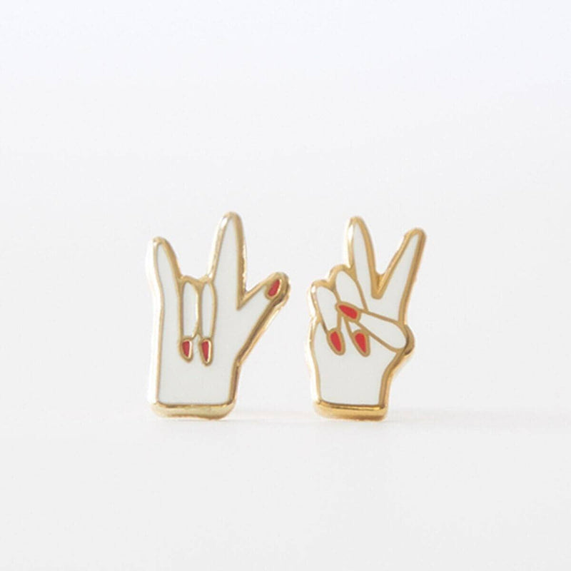 Peace And Love Earrings - 580 Threads