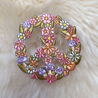 Floral Peace Sign Patch