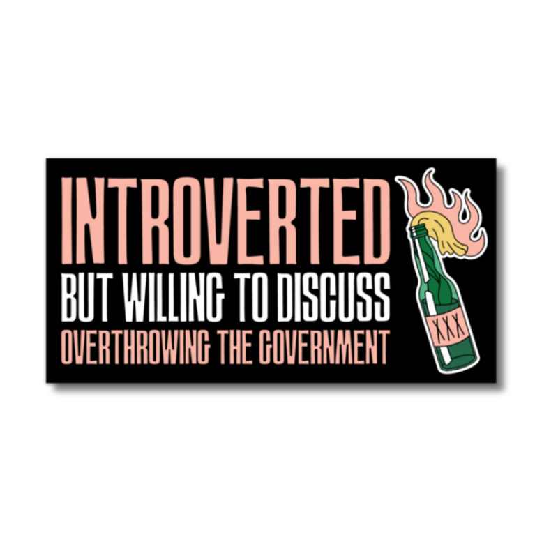 Introverted Bumper Sticker