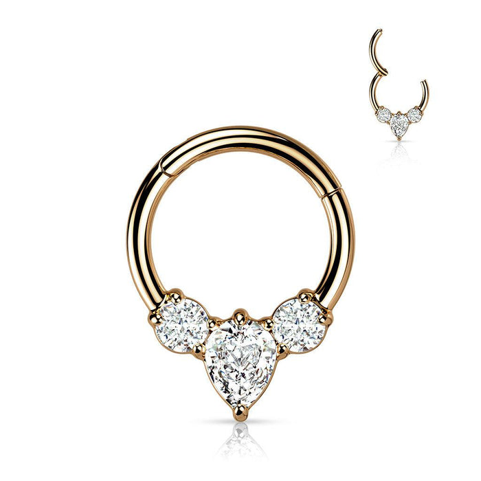 Miley CZ Hinged Hoops